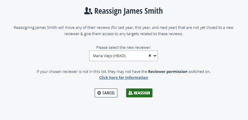 Reassigning Reviewees – Perspective